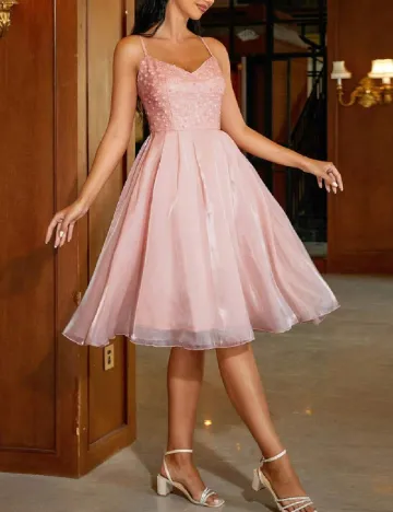 Rochie scurta Miss ord, roz