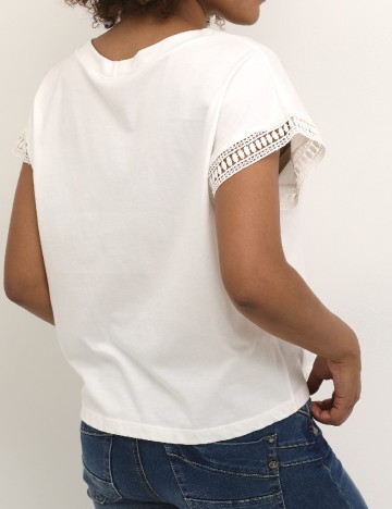 Tricou Cream, alb