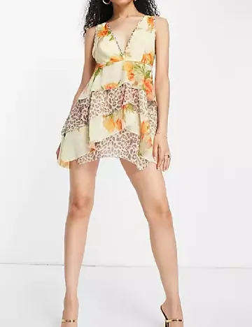 Rochie scurta ASOS, floral Floral print