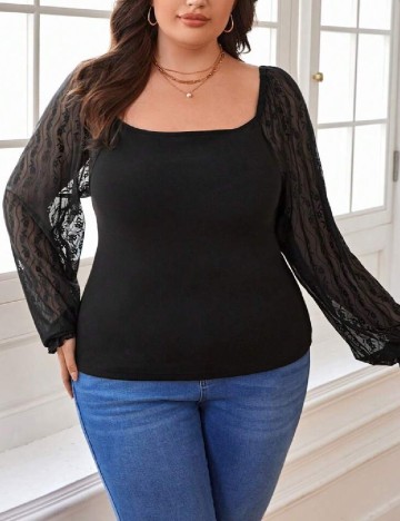 Bluza SHEIN CURVE, negru