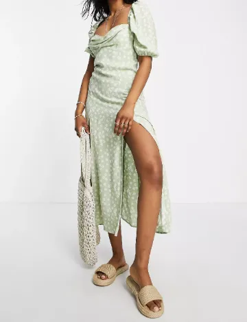 Rochie medie ASOS, verde Verde