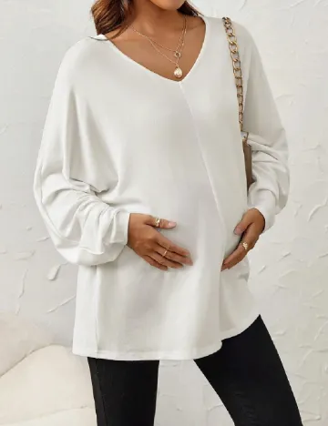 Bluza SHEIN Maternity, alb Alb