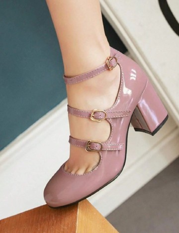 Pantofi SHEIN, roz pudra inchis