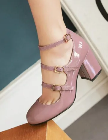 Pantofi SHEIN, roz pudra inchis Roz