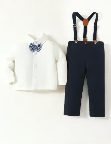 Costum Shein Kids, albastru Albastru