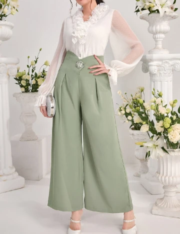 Pantaloni SHEIN, verde Verde