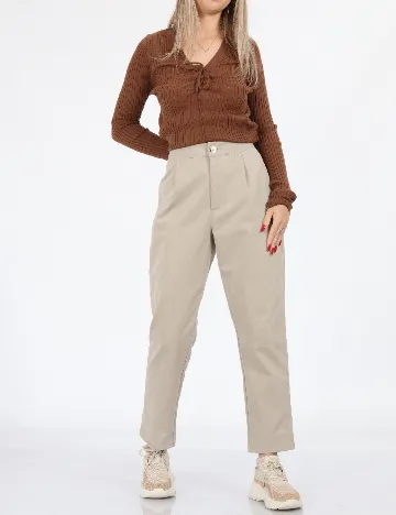 Pantaloni SHEIN, bej Crem