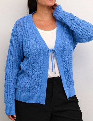 Cardigan Kaffe Curve, albasru