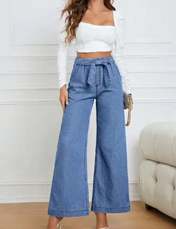 Pantaloni SHEIN, albastru Albastru