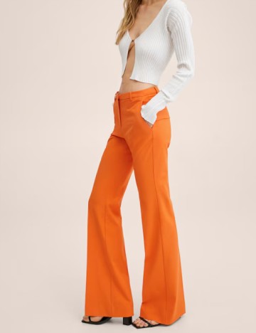 Pantaloni Mango, portocaliu