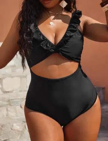 Costum de baie SHEIN CURVE, negru Negru