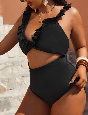 Costum de baie SHEIN CURVE, negru