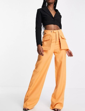 Pantaloni Missguided, portocaliu