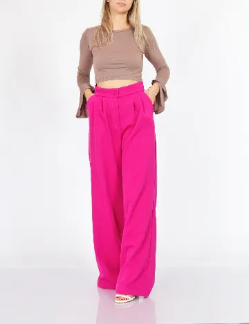 Pantaloni SHEIN, magenta Roz