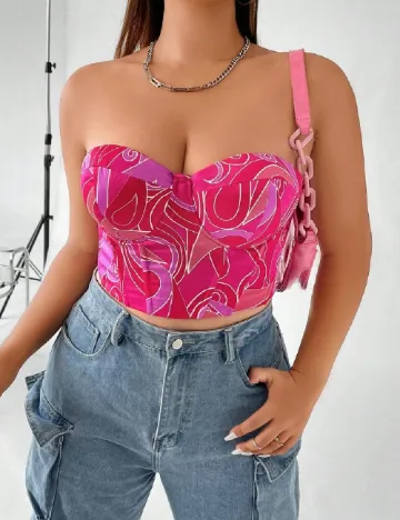 Top SHEIN CURVE, roz Roz