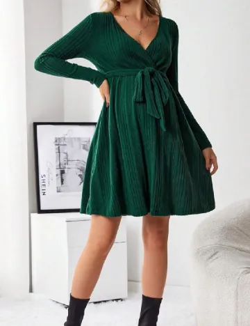 Rochie scurta SHEIN Maternity, verde inchis Verde