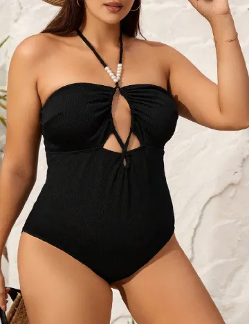 Costum de baie SHEIN CURVE, negru Negru