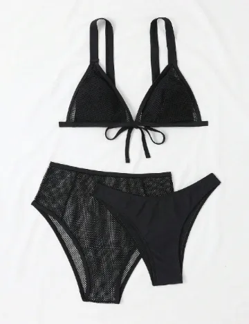 Costum de baie SHEIN, negru Negru