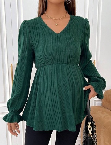 Bluza SHEIN Maternity, verde