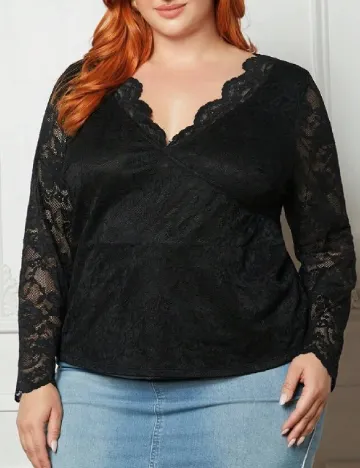 Bluza SHEIN CURVE, negru Negru