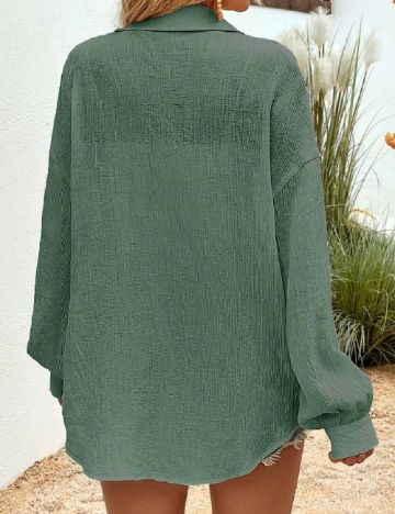 Camasa Oversize SHEIN, verde