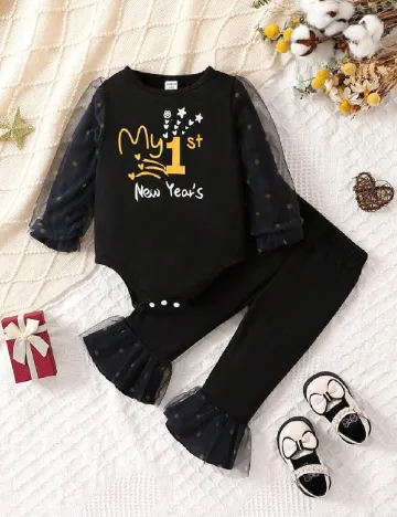 Compleu Shein Kids, negru Negru