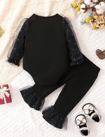 Compleu Shein Kids, negru Negru