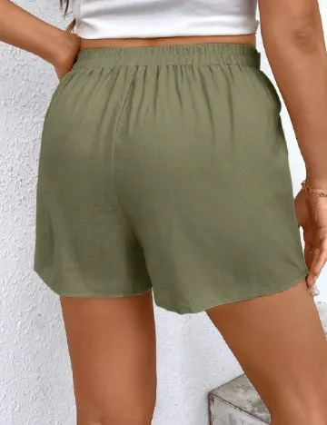Fusta pantalon SHEIN CURVE, verde Verde