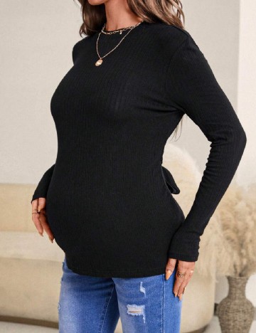 Bluza SHEIN Maternity, negru