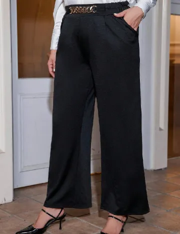 Pantaloni SHEIN CURVE, negru Negru