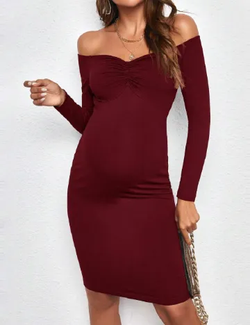 Rochie scurta SHEIN Maternity, rosu Rosu