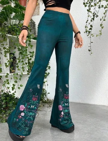 Pantaloni Romwe, turcoaz Verde