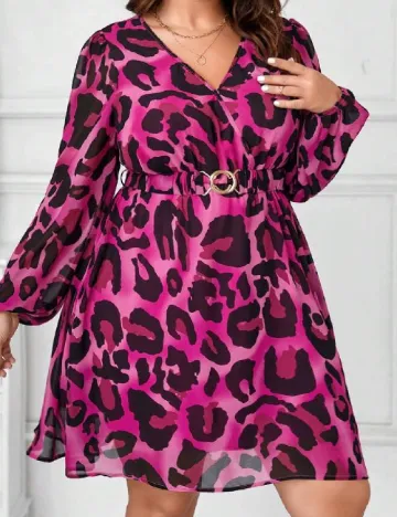 Rochie scurta SHEIN CURVE, roz Roz