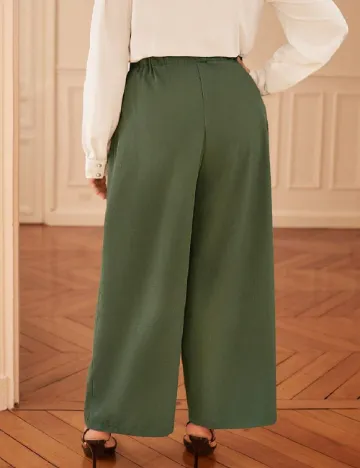 Pantaloni SHEIN CURVE, verde Verde