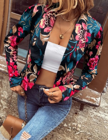 Blazer SHEIN, floral print