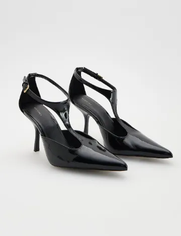 Pantofi Reserved, negru Negru