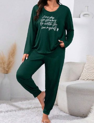 Pijama SHEIN CURVE, verde