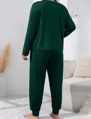 Pijama SHEIN CURVE, verde Verde