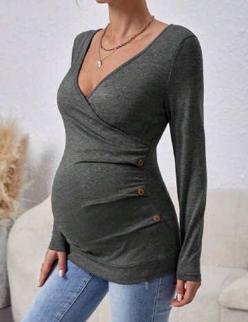 Bluza SHEIN Maternity, gri