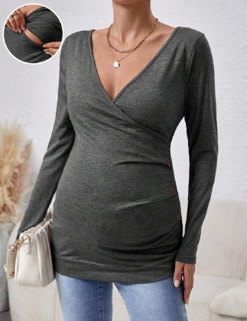 Bluza SHEIN Maternity, gri