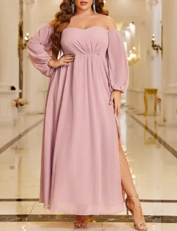 Rochie lunga SHEIN CURVE, roz Roz