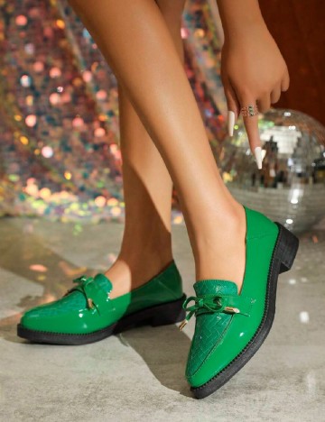 Mocasini SHEIN, verde