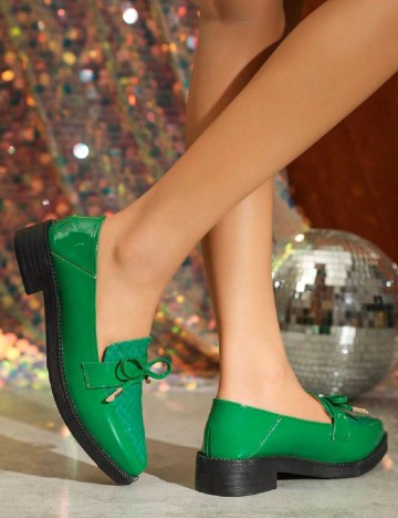 Mocasini SHEIN, verde