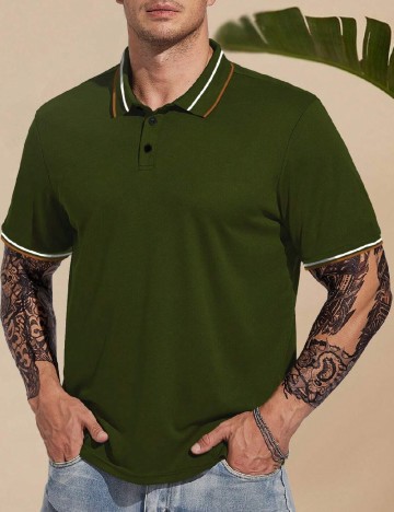 Tricou SHEIN Plus Size Men, verde