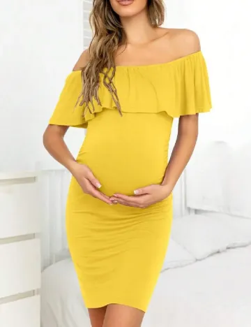 Rochie scurta SHEIN Maternity, galben Galben