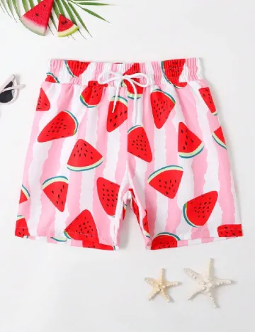 Short de baie Shein Kids, roz Roz