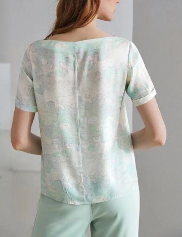 Bluza MOTF, verde/crem