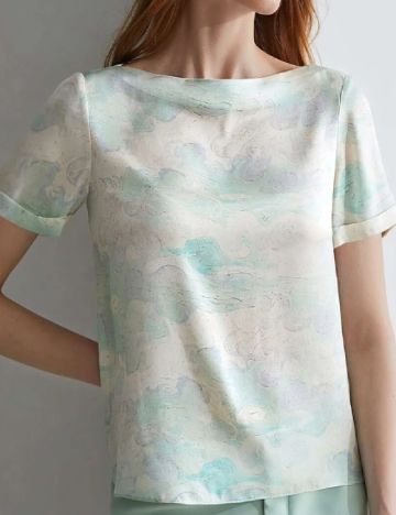 Bluza MOTF, verde/crem