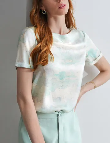 Bluza MOTF, verde/crem Verde