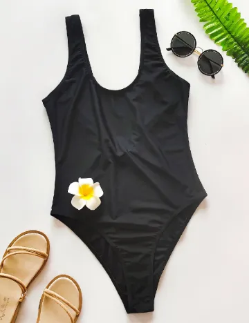 Costum de baie SHEIN, negru Negru